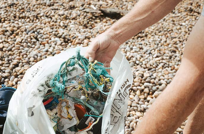 Chesil beach cleaning