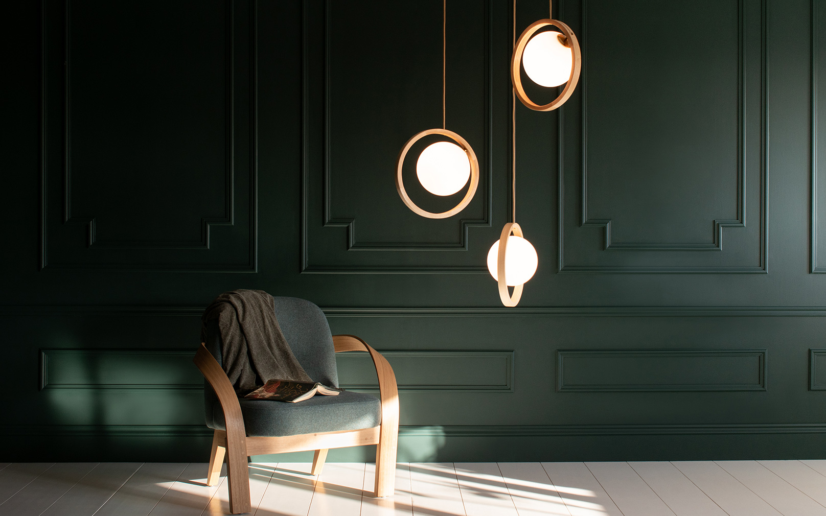 Tom Raffield Interiors Wooden Pendant Light