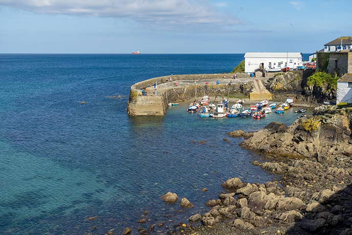 The pretty Coverack harbour in Cornwall