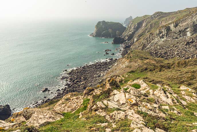 The rugged coastline surround Lizard Point in Cornwall