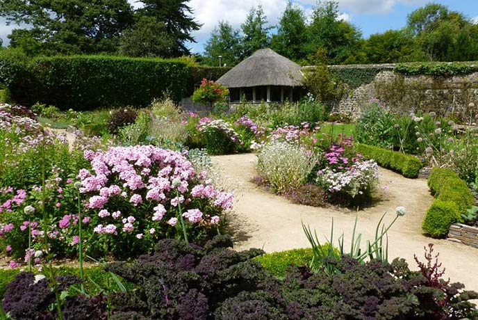 One of the pretty walled gardens at Bonython in Cornwall