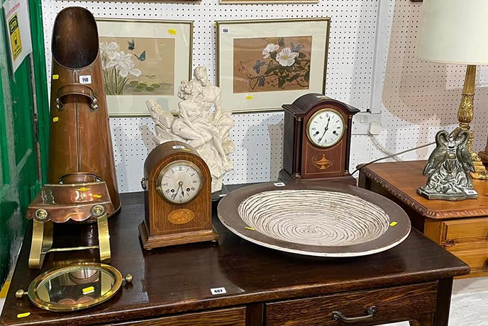 A selection of antiques at Jefferys Auctions in Cornwall