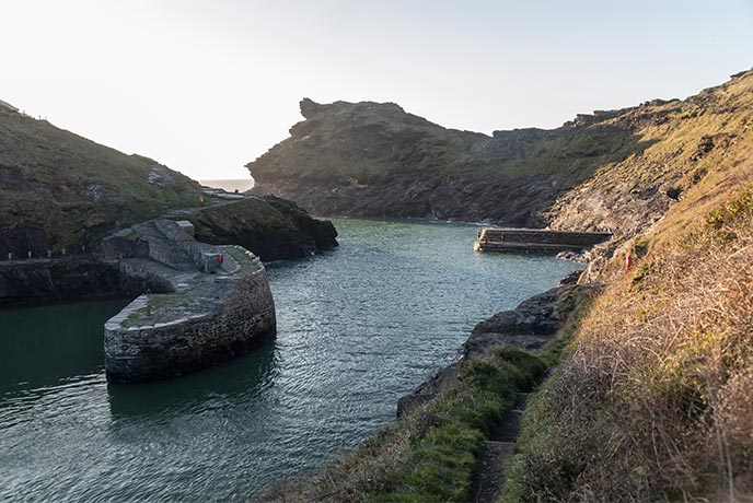 The winding harbour at Boscastle in North Cornwall