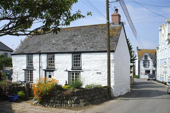 One of the many traditional cottages in Lizard Village in West Cornwall