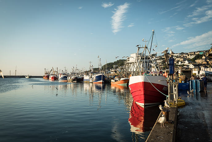 The pretty harbour in Newlyn near Penzance