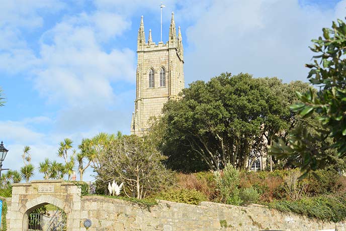 A pretty walled garden in the centre of Penzance