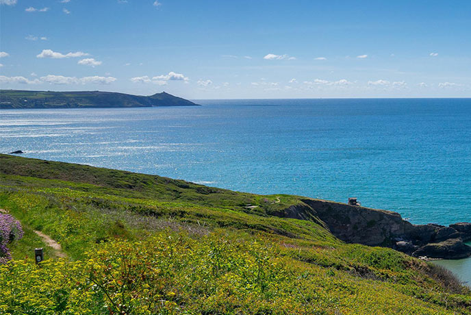 Looking across Whitsand Bay at Rame Head