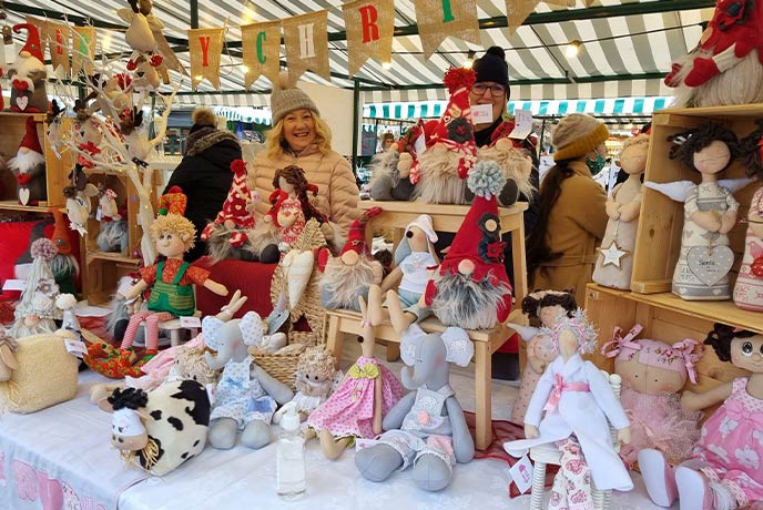 One of the many stalls at the Cirencester Christmas markets