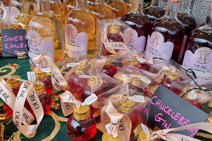 A selection of local liquors at one of the many Cirencester Markets 