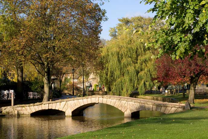 A bridge over the Windrush River in Bourton-on-the-Water