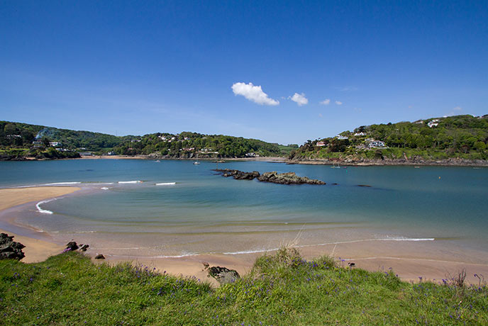 The beautiful beach at Mill Bay in South Devon