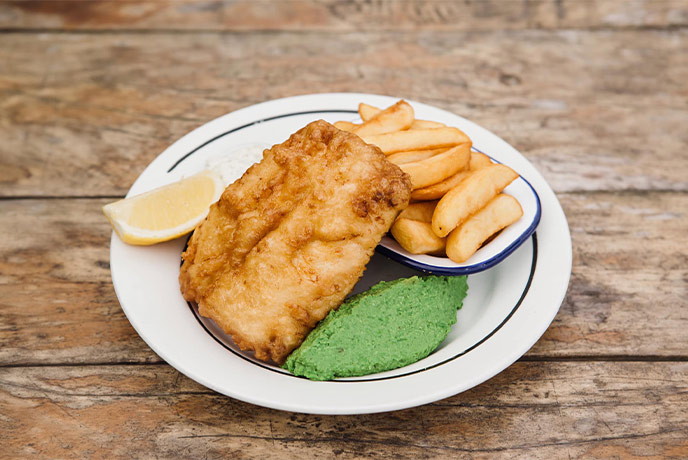 A delicious fish and chips from Hive Beach Café in Dorset