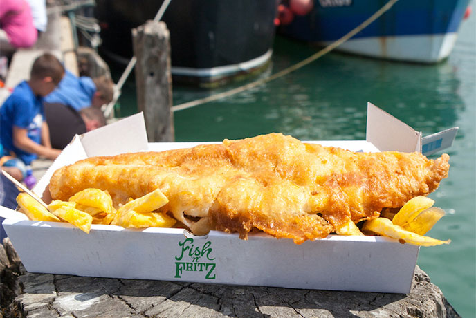 One of the best fish and chips in Dorset at Fish 'n' Fritz