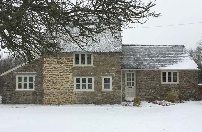 Snow at Pound Farm Cottage