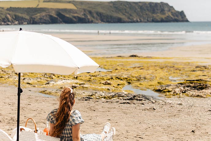 Picnic on the beach in Cornwall