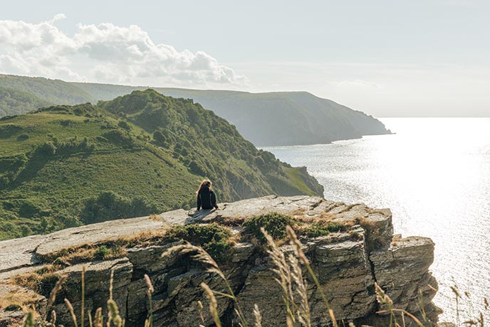 Exploring Valley of the Rocks in Devon