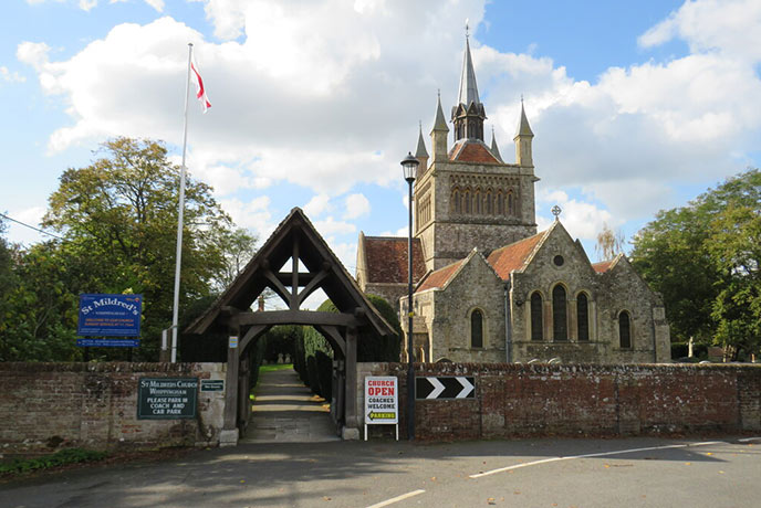 The historic St Mildred's Church in Whippingham on the Isle of Wight