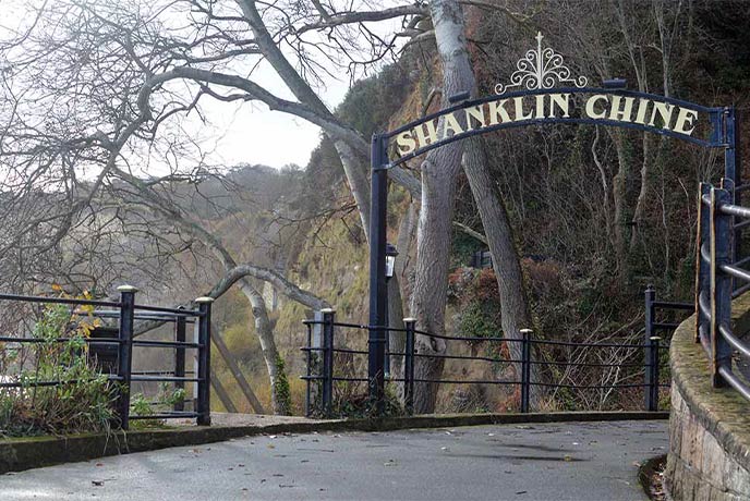 The elegant entrance to Shanklin Chine, home to one of the most secret places on the Isle of Wight