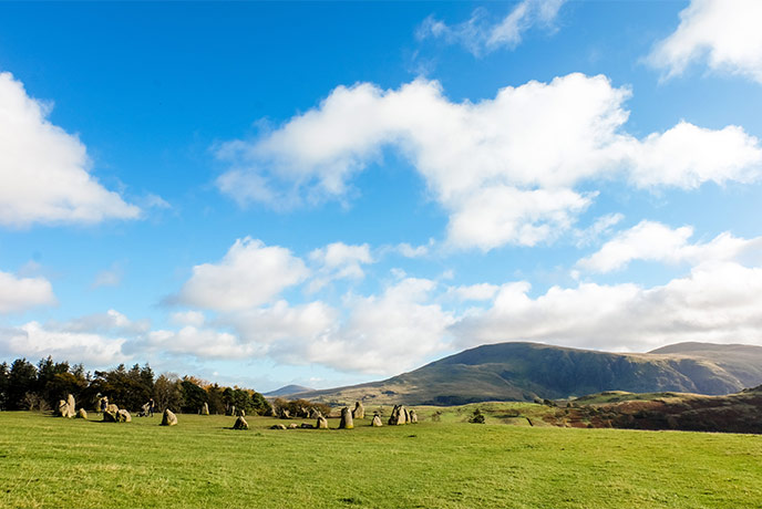 The iconic Castlerigg Stone Circle in the Lake District