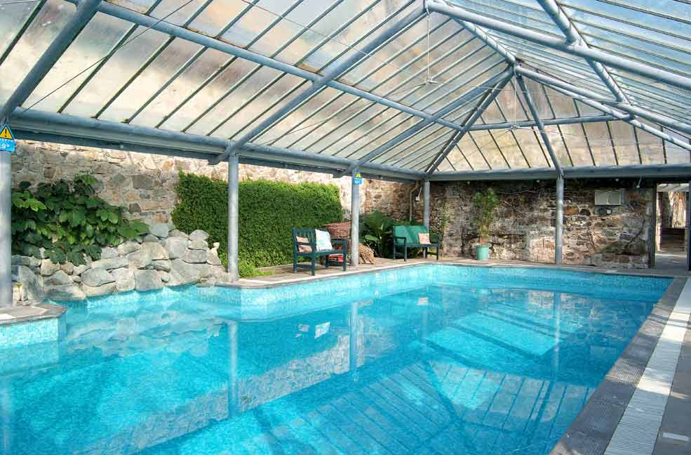 The Old Manor House has a magnificent pool house attached to the main building.