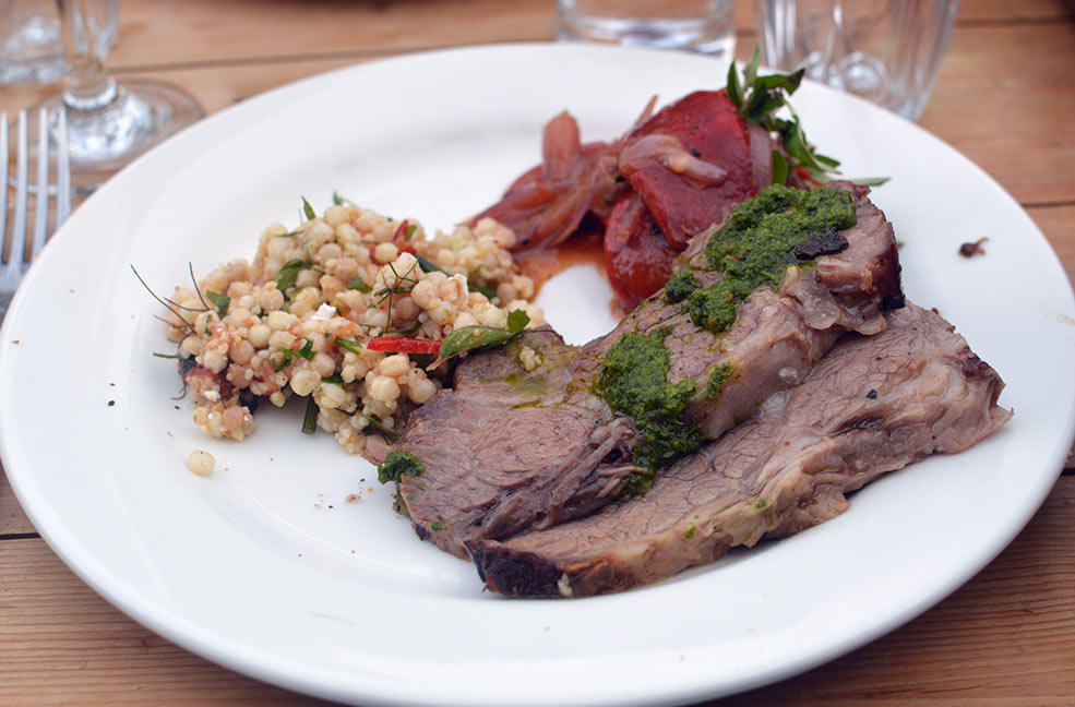 Beautiful ribs of beef for main course.