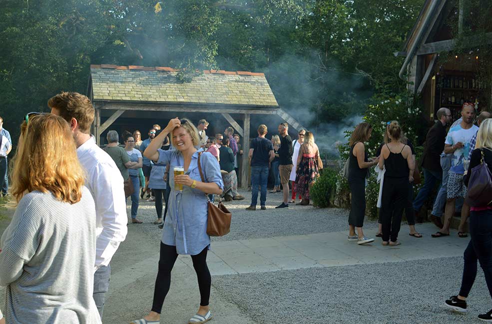 The reception before the food was filled with live music, canapes, drinks and laughter.