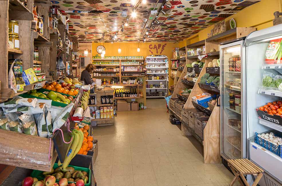 The pretty farm shop below the cafe. Lots of fresh Isle of Wight produce.