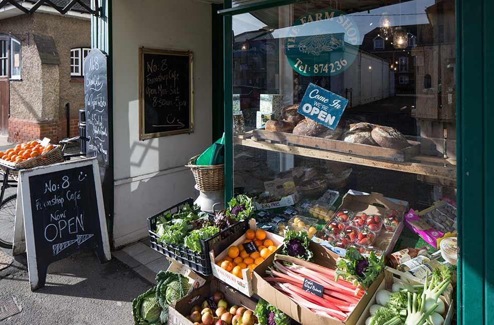 Lots of fresh local Isle of Wight produce is available to pick up at the farm shop below the cafe.