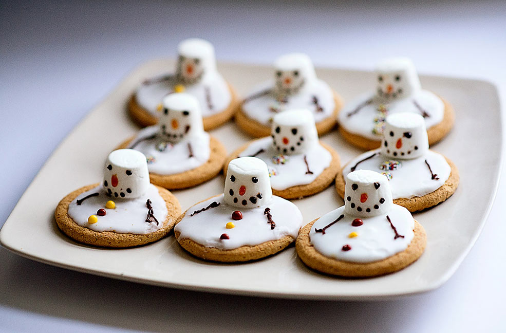 melted snowman biscuits