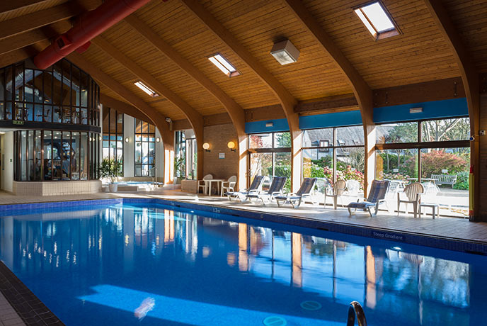The shared pool at Woodland View is a great escape from rainy weather.