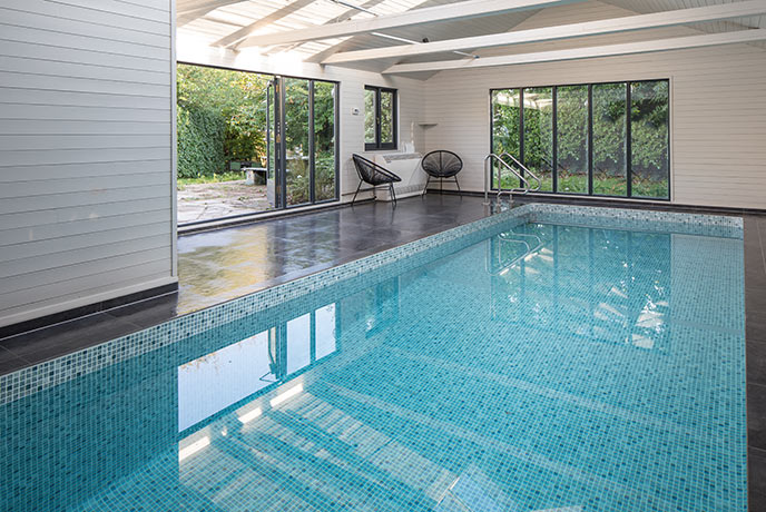 The private pool at Willows Rest welcomes you in for a swim all day every day.