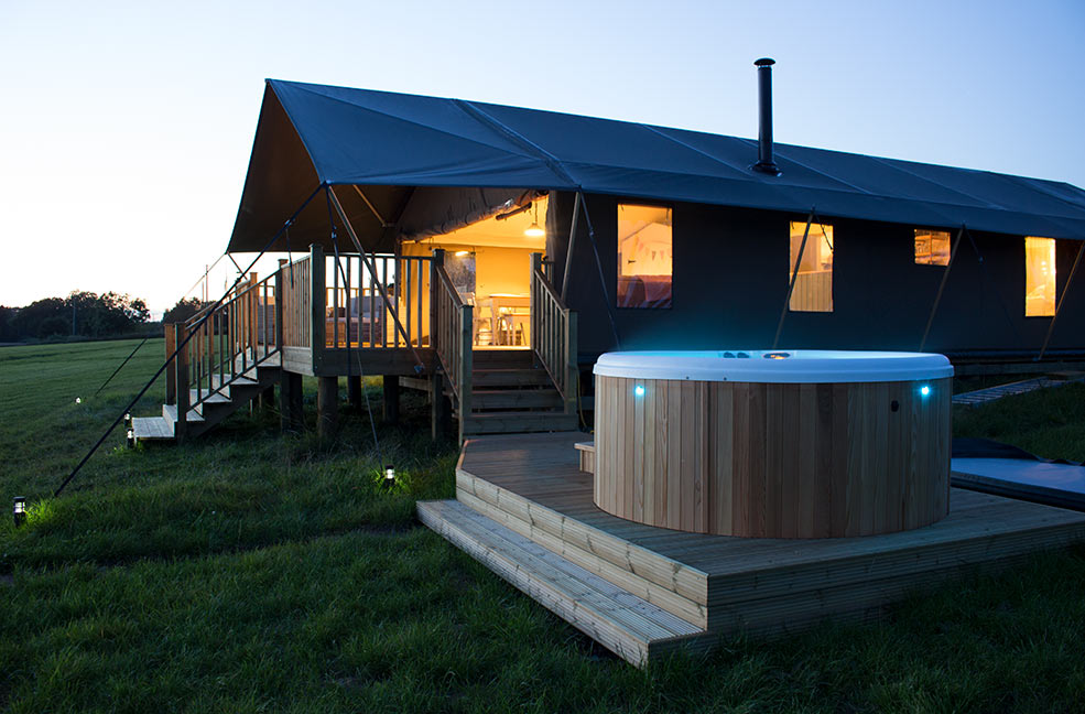 Hop into the hot tub and ease your aching limbs after running after your wild children all day.