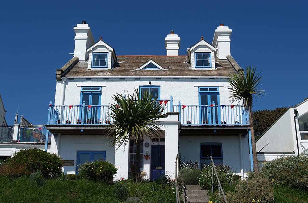 The Coastguards Station is in an enviable position on Pendennis point in Falmouth.