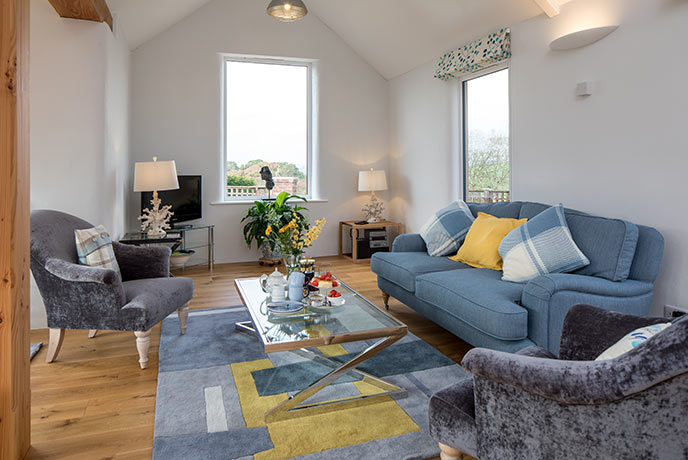 The Old Stables has lush interiors and beautiful views of the Devon countryside.