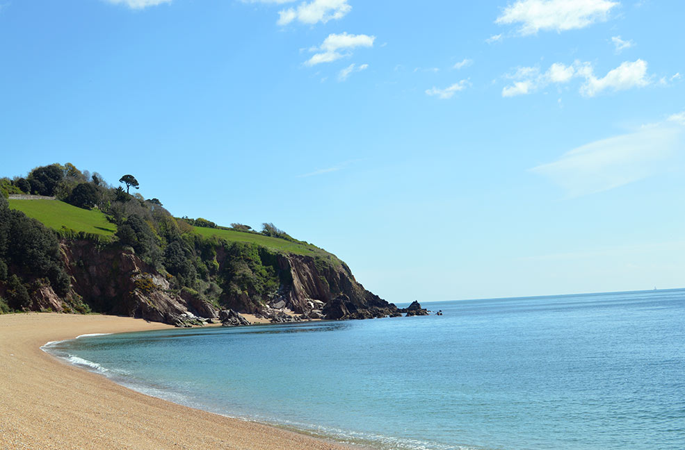 The blue sky matched the blue sea at Blackpool Sands in South Devon. Perfect weather for an ice cream.