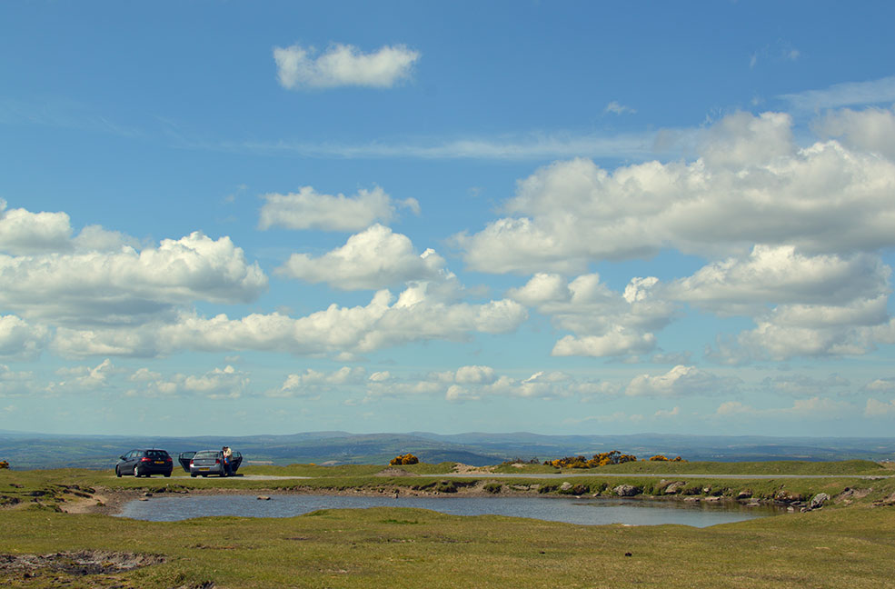 The incredible view from the hills of Dartmoor. Lots of laybys to stop and take some photos.