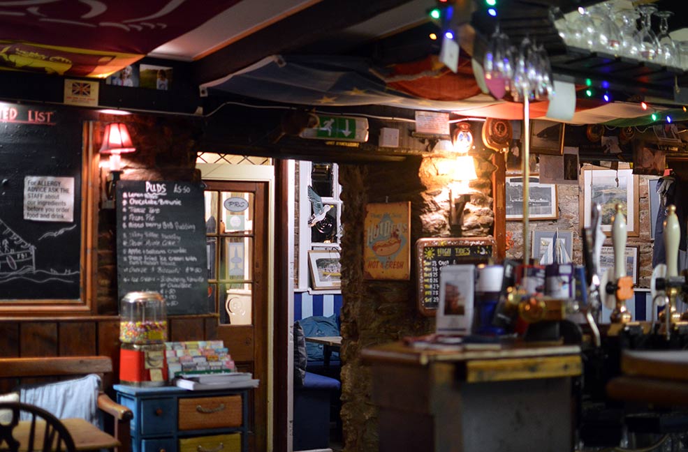 All the charm of a traditional South Devon pub inside the Ferry Boat Inn in Dittisham.