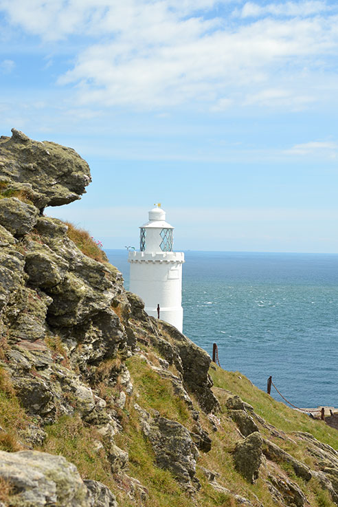 The view from behind Start Point Lighthouse.