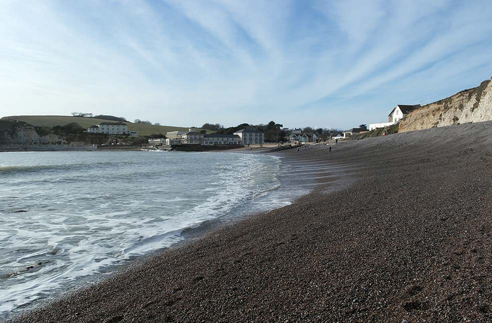 Freshwater Bay is supposedly the most beautiful beach on the Isle of Wight.