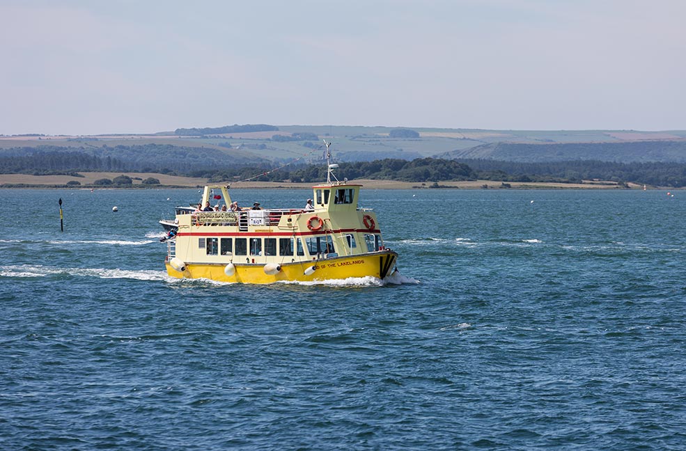 Brownsea Island yellow boat travel