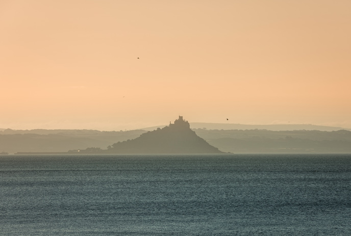 St Michaels Mount in the mist