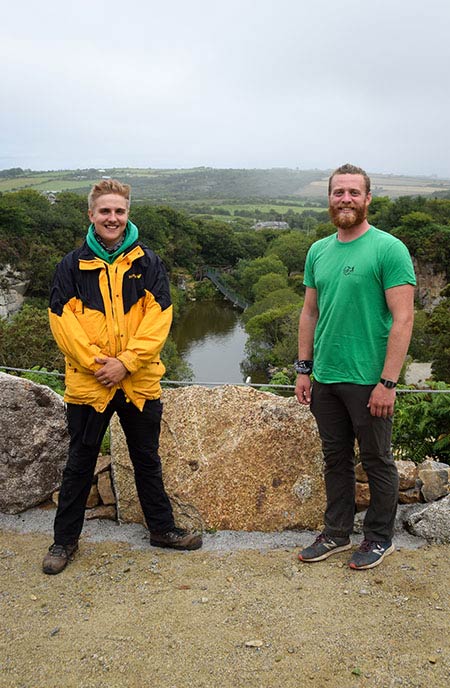 Harry and Will the instructors at Via Ferrata Cornwall