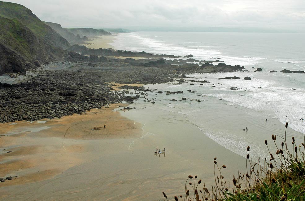 Duckpool beach by H Spurway