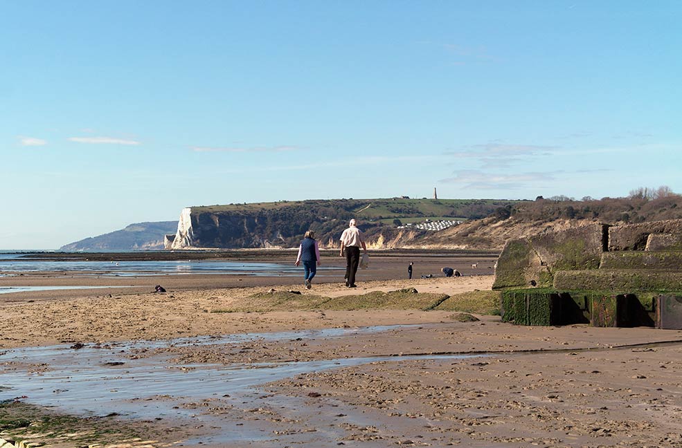 Good weather makes for a perfect day walking on Bembridge beaches.