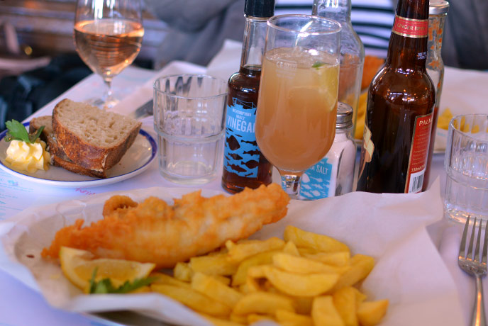 The freshest fish in Devon as the restaurant is above the Brixham fish market.