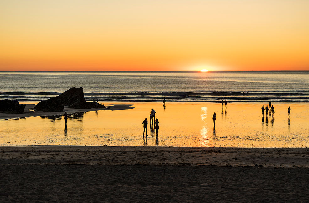 The view from Lusty Glaze beach makes us want to stay there forever.