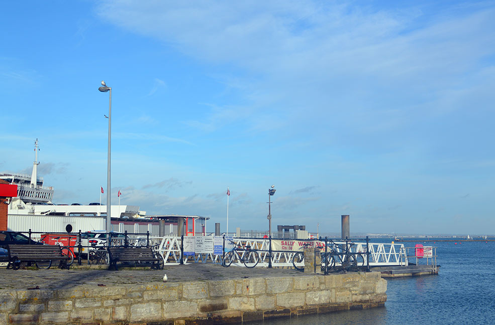 The harbour front in Cowes on the Isle of Wight.