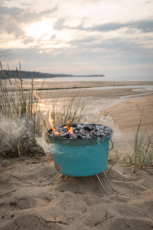 A beach barbecue is the perfect way to round off a long day exploring Devon.