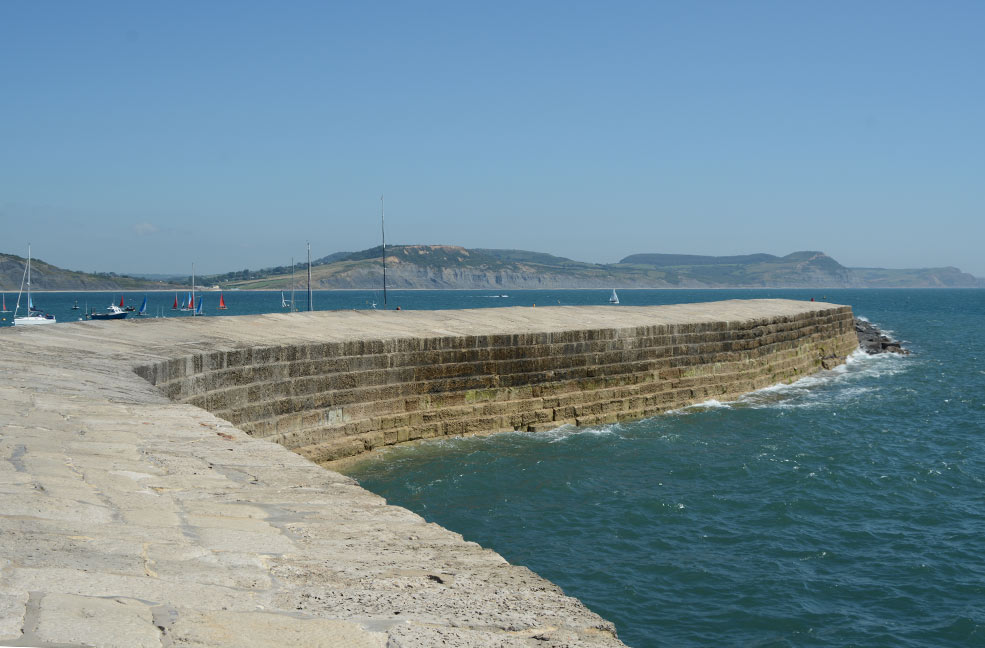 Be careful on the man-made marvel, The Cobb in Lyme Regis.