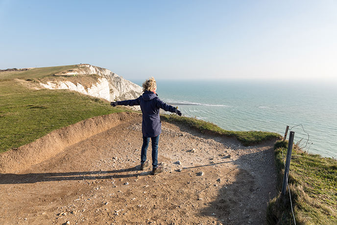 Fill your lungs with fresh air on a bracing coastal walk in East Sussex.